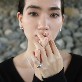 ハートシグネットリング SV (3~7号)