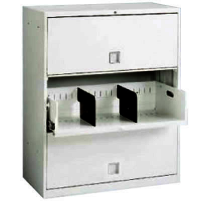 4M63ZC-ZA75 オカムラ レクトライン オープンラテラル書庫 3段 幅800