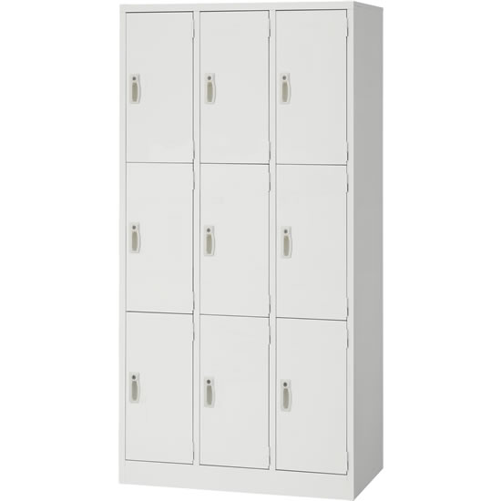 AKL-W9 9人用（3列3段） AKL スチールロッカー 幅900 奥行515 高さ1790