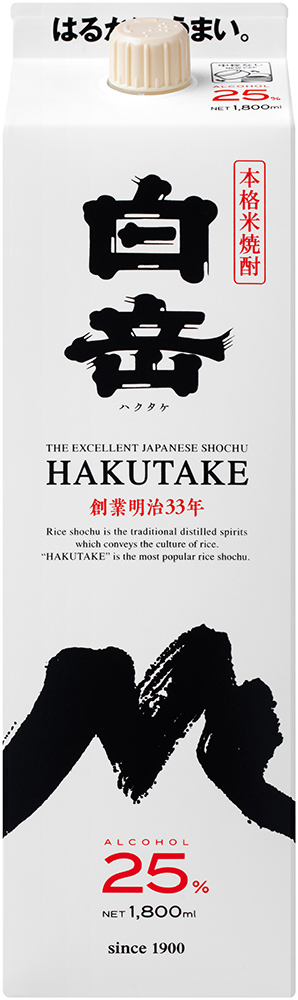 25度 白岳パック1800ml｜酒類・飲料・加工食品・アルコールの卸・販売