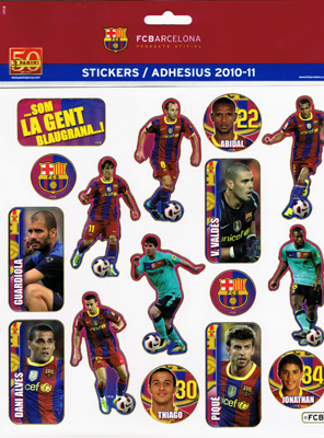 バルセロナ 10/11、11/12 Barcelona Panini社ステッカー オフィシャル