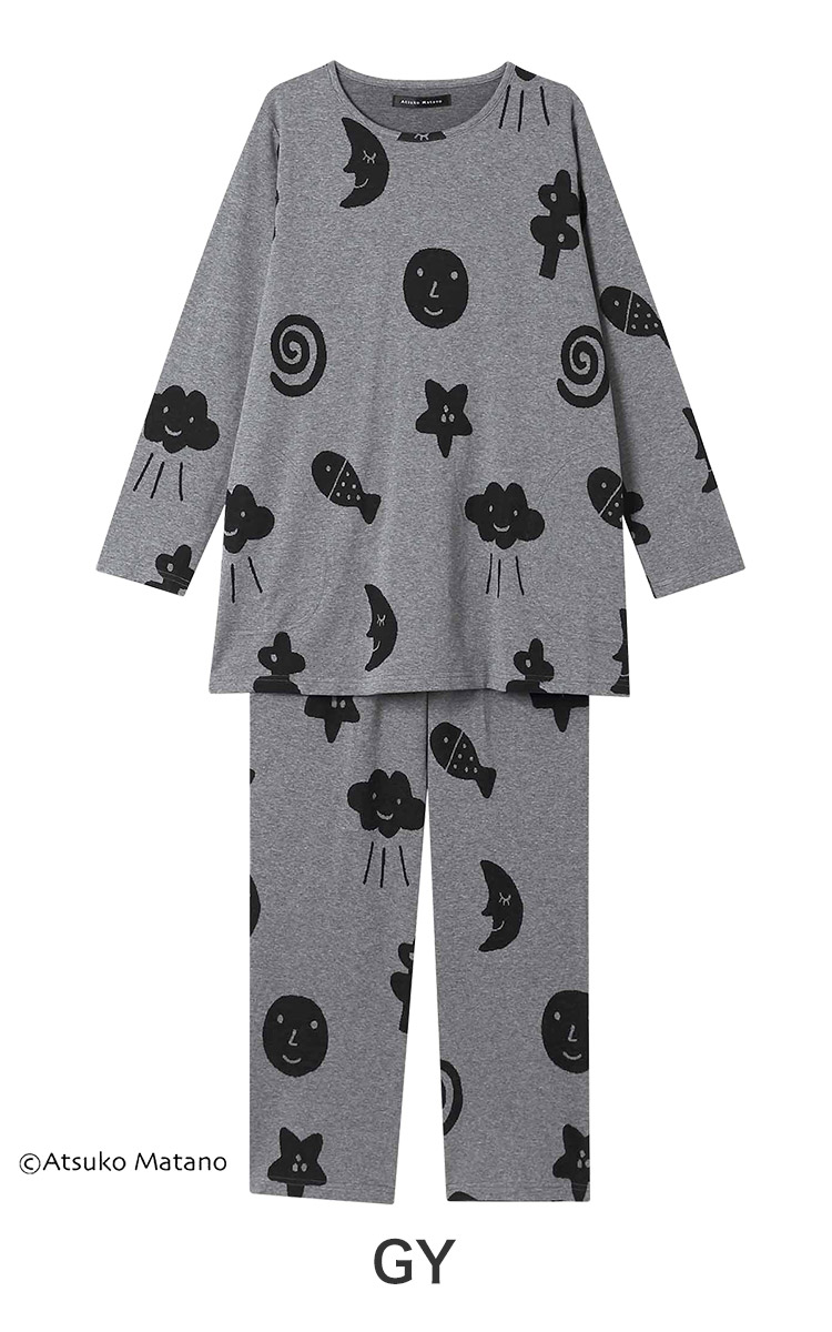 HDX574｜ワコール アツコマタノ ルームウェア 上下セット 10分袖・10分