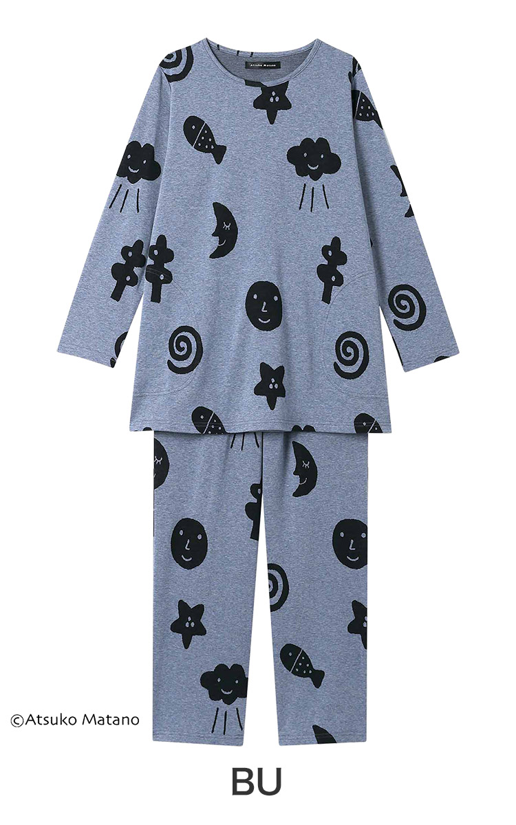 HDX574｜ワコール アツコマタノ ルームウェア 上下セット 10分袖・10分