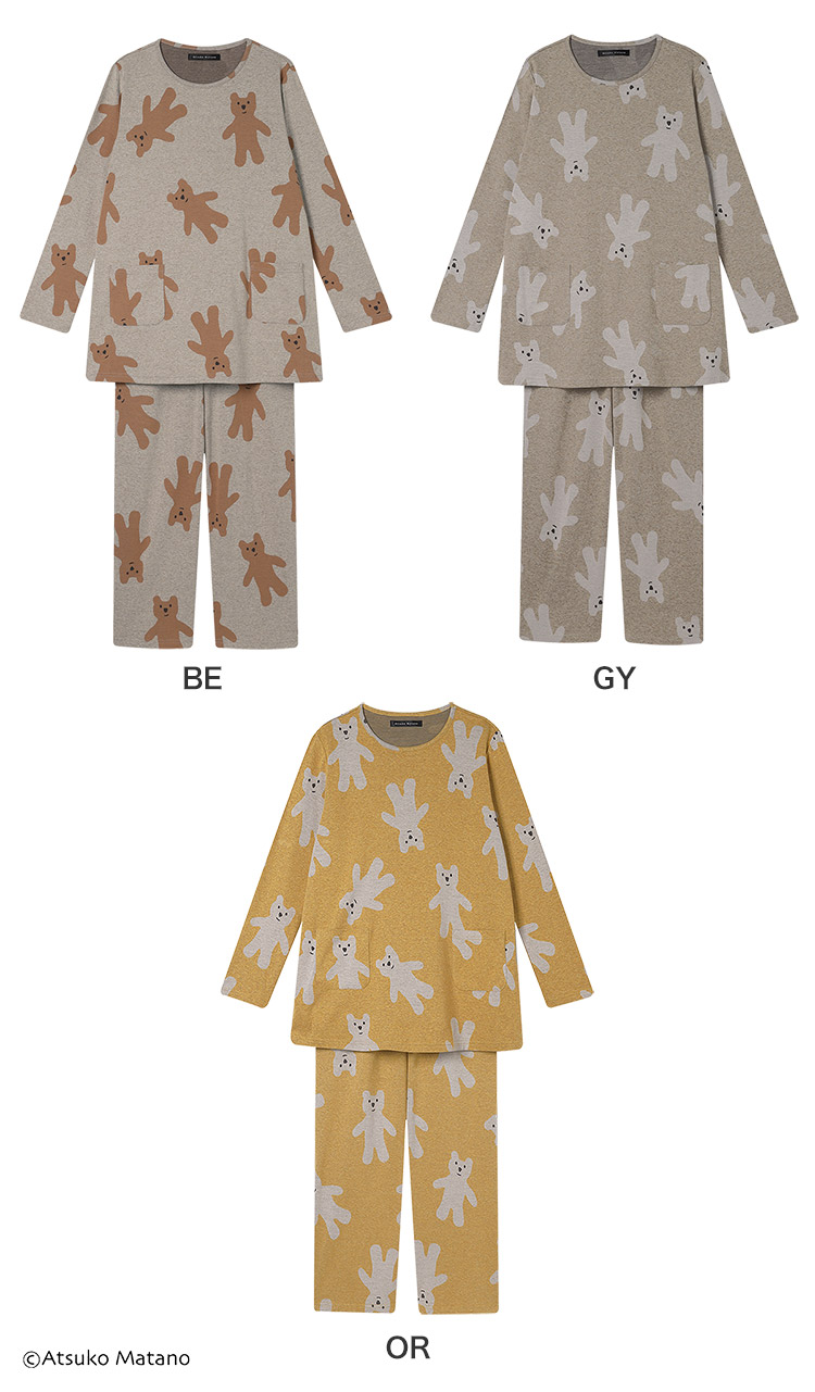 HDW510｜ワコール アツコマタノ パジャマ 上下セット 10分丈・10分袖 M