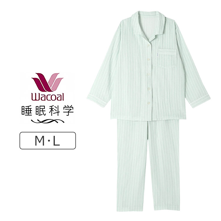 YDX570｜ワコール 睡眠科学 パジャマ 上下セット レディース 10分丈 10
