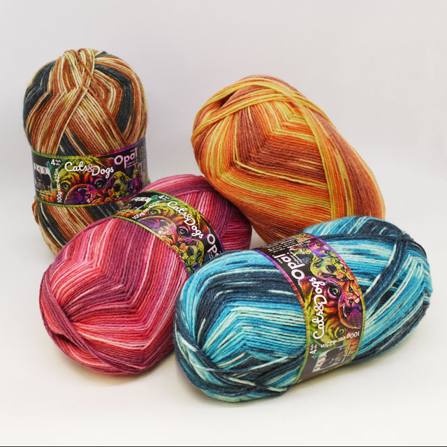 毛糸 Opal-オパール- キャッツ＆ドッグス 4ply/4本撚り 11234