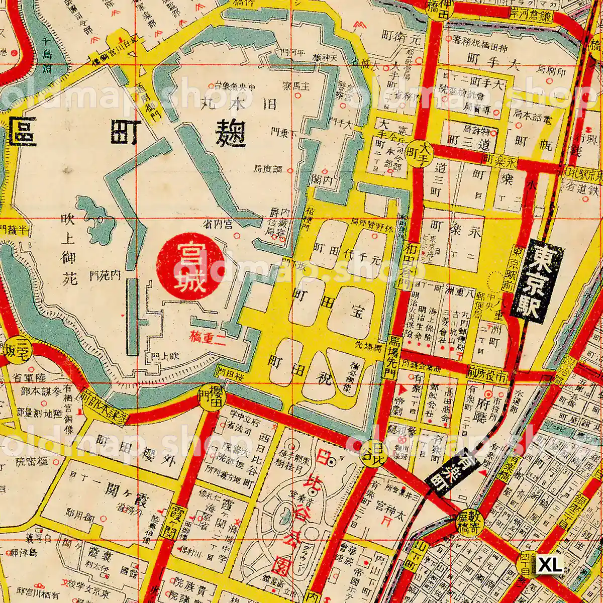 東京大地図 大正12年(1923) – 古地図 – 古地図素材データの