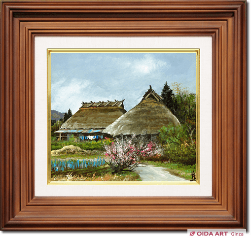 林喜市郎 春の農家 | 絵画など美術品の販売と買取 | 東京・銀座 おいだ美術