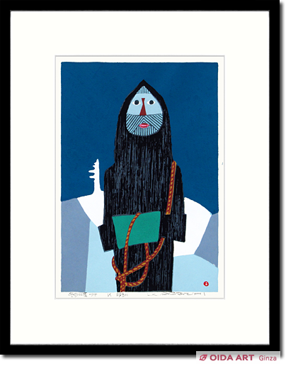 畦地梅太郎 冬の山男 | 絵画など美術品の販売と買取 | 東京・銀座 おい