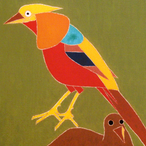 熊谷守一 きんけい鳥 | 絵画など美術品の販売と買取 | 東京・銀座 おい