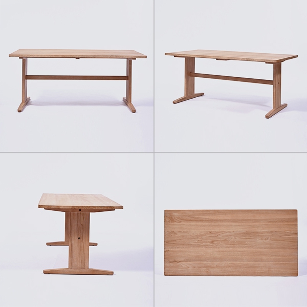 送料無料】チーク無垢材 ダイニングローテーブル／ 140cm【メーカー