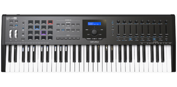 ARTURIAのMIDIキーボード、Keylab 61 MK2(61鍵盤)のご紹介です。