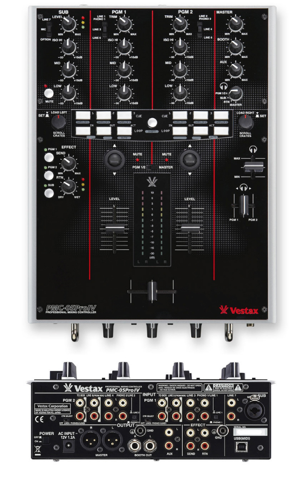 VESTAX/DJミキサー/PMC-05Pro4BLKの紹介です。