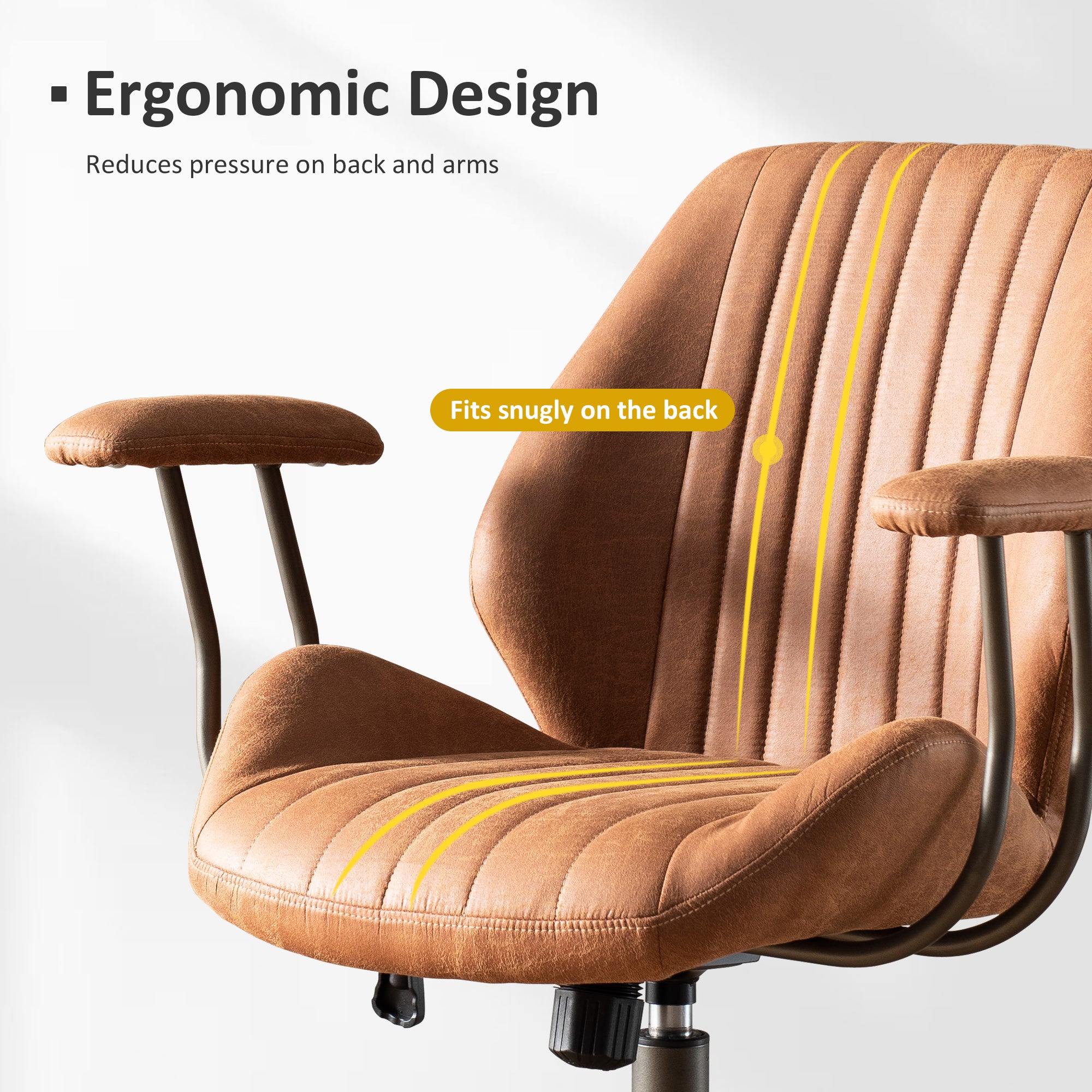 Suede Fabric Ergonomic Chair