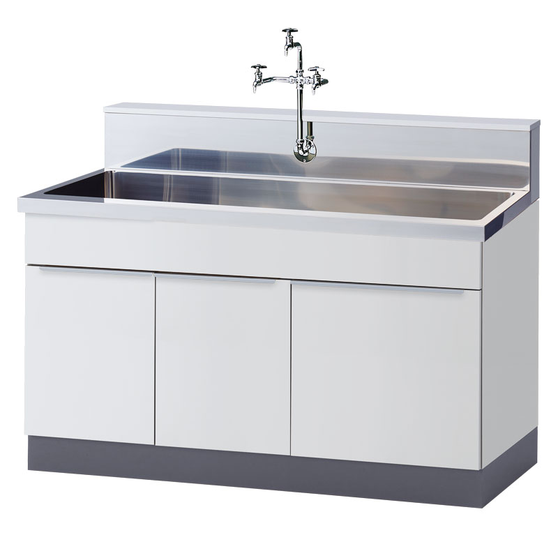 ステンレス製シンク付き流し台・木製｜オリエンタル技研工業株式会社