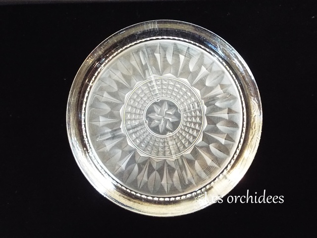 アンティーク・ヴィンテージ クリスタル ボトルコースターー