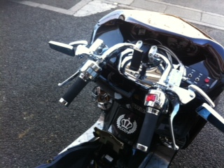 ビックスクーター,絞りハンドル,ビッグスクーター,カスタムスクーター