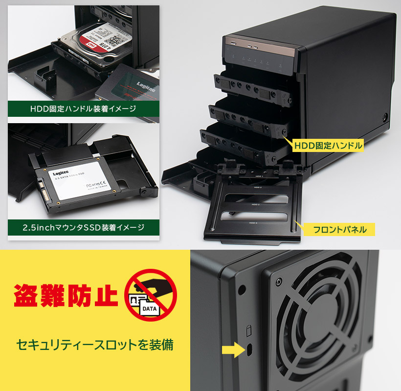 Type-C対応 HDDケース 3.5インチ 2.5インチ SSD 4BAY 外付 RAID機能
