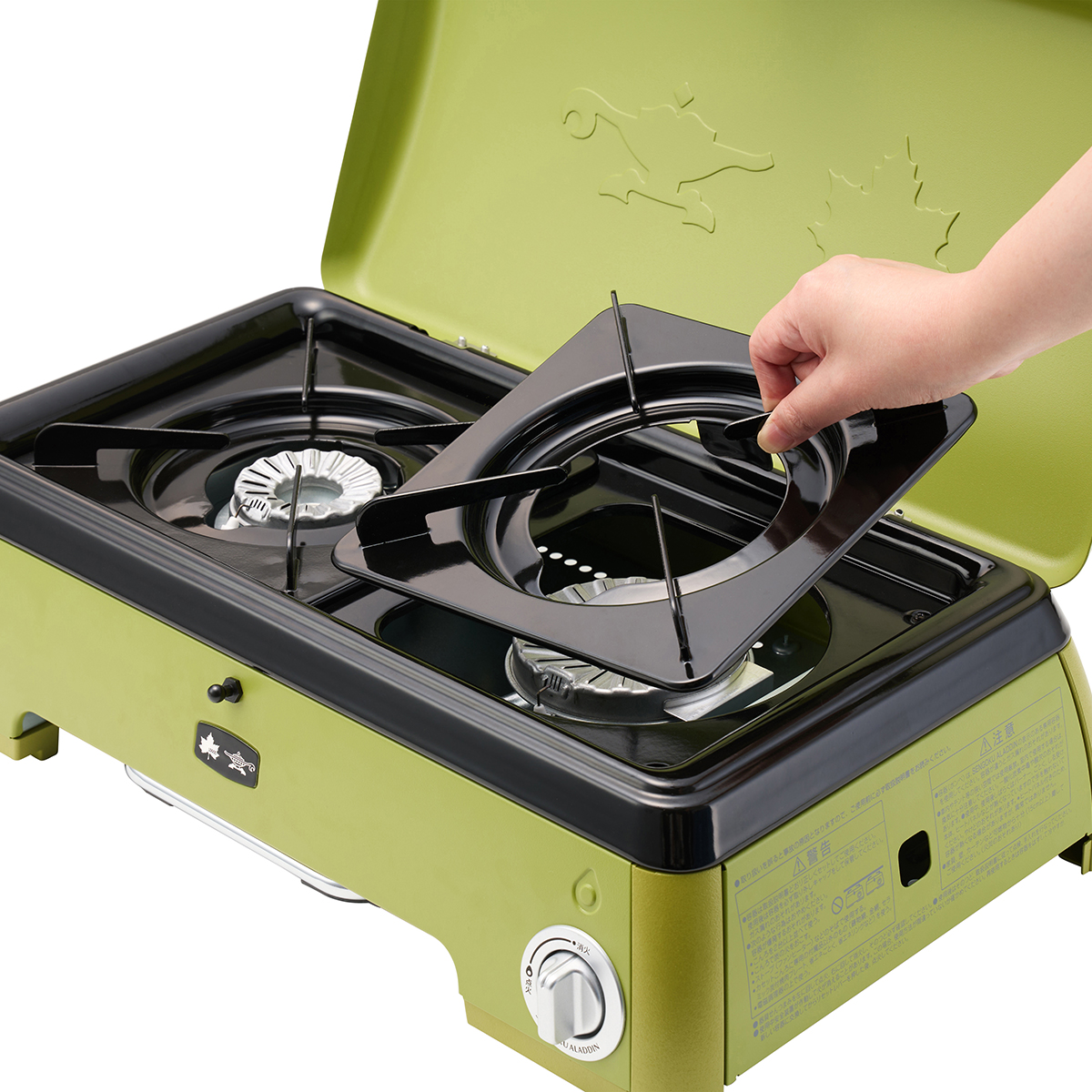 LOGOS×ALADDIN カセットコンロ 2バーナー＋ケースセット|ギア|グリル