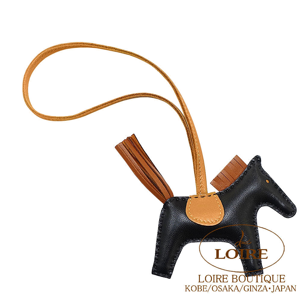 HERMES ロデオチャーム　ＰＭ エルメス<br>ロデオ PM チャーム<br>クロ×シエンヌ×ゴールド<br