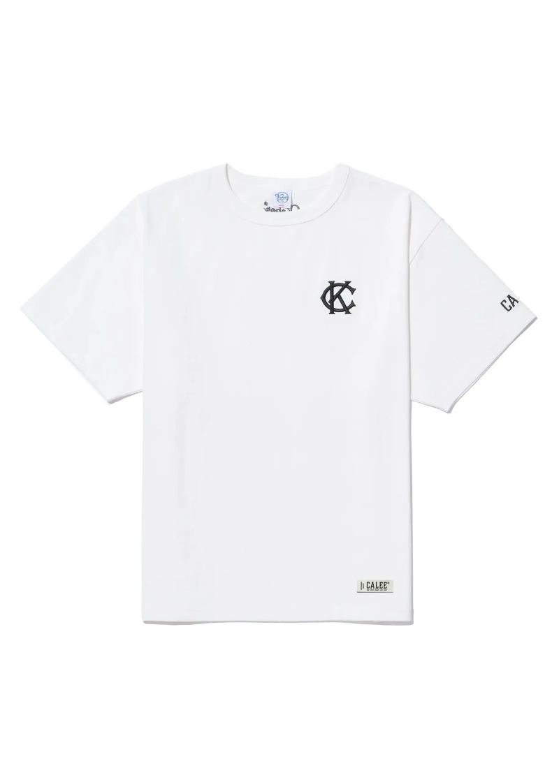 CALEE - × KEBOZ CLASSIC LOGO S/S TEE (WHITE) / ケボズ コラボ T