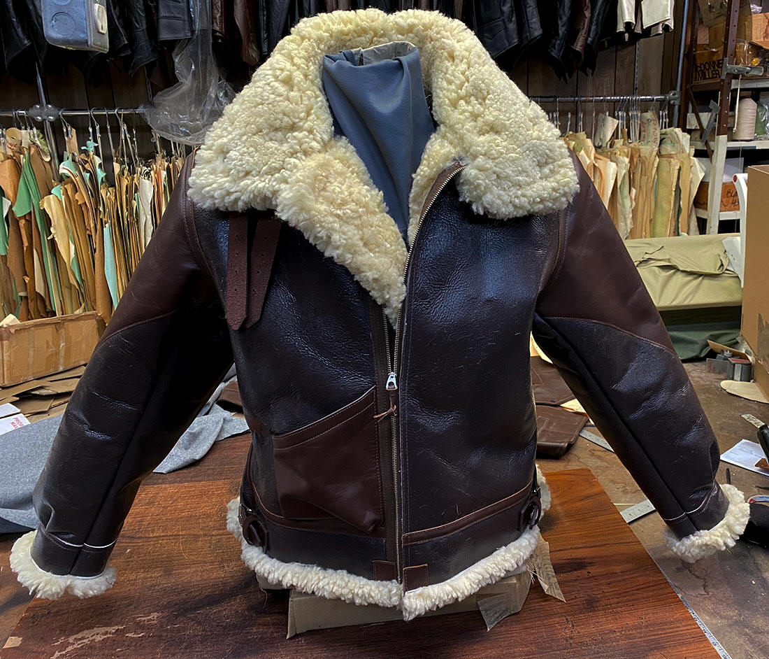 B-3 Sheepskin Leather Flight Jacket Motorcycle Clothing