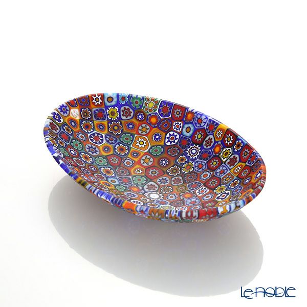 MURANO GLASS 30cm 大きな ミルフィオリ 崩し プレート皿 MURANO GLASS
