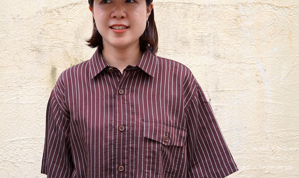 BRU NA BOINNE ブルーナボイン グランパストライプシャツ 商品詳細