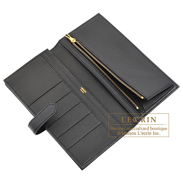 エルメス ベアンスフレ ブラック シェブルミゾル ゴールド金具