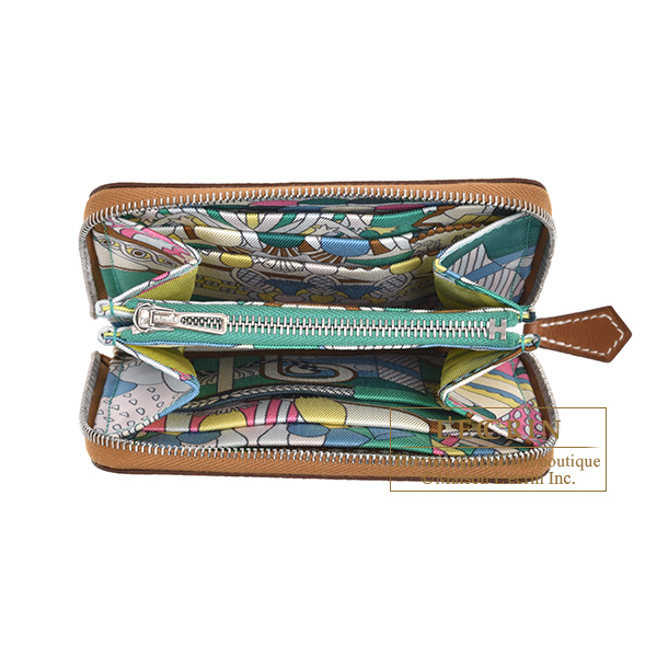 エルメス アザップ シルクイン コンパクト セサミ/ ミント ヴォー