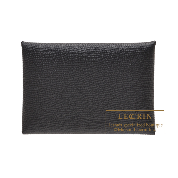 エルメス カルヴィ デュオ ブラック ヴォーエプソン シルバー金具