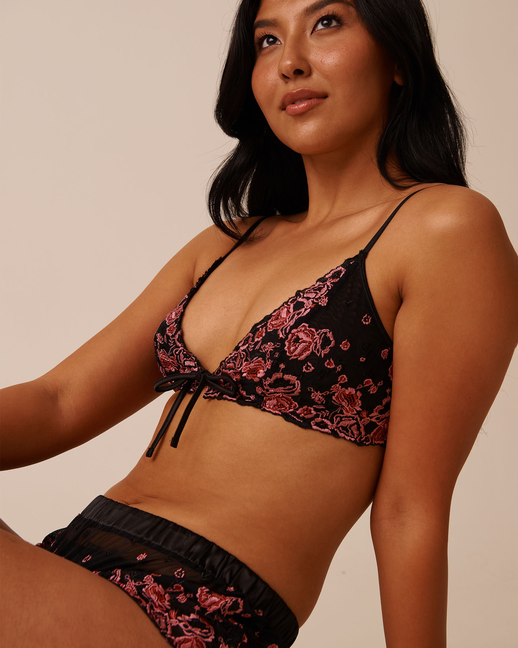 Embroidered Mesh 2-piece Set | la Vie en Rose