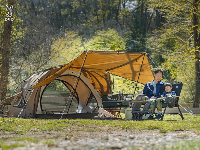 DOD テント2つ＋タープセット カップルや友達同士等のデュオにオススメ