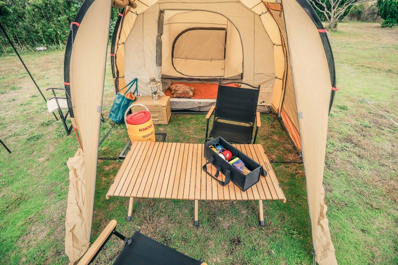 いろいろなアレンジができるテントファクトリーの「トンネル2ルーム