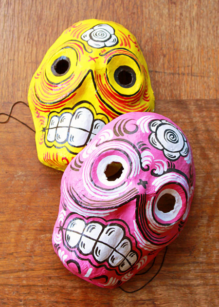 ガイコツのお面マスクメキシカンスカル死者の日