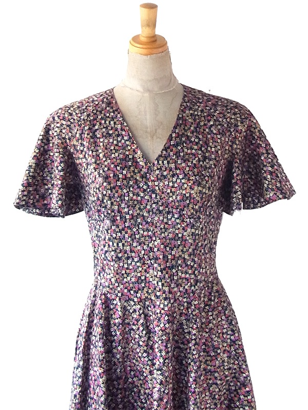 送料無料】フランス買い付け 60年代製 ブラック X ゴールド・ピンク