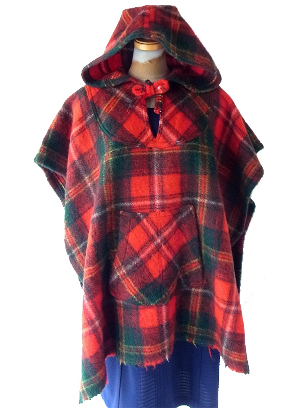 送料無料】フランス買い付け 60年代製 レッド X タータンチェック