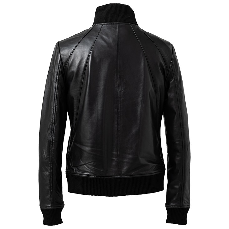 LIUGOO 本革 レザージャージ トラックジャケット メンズ リューグー