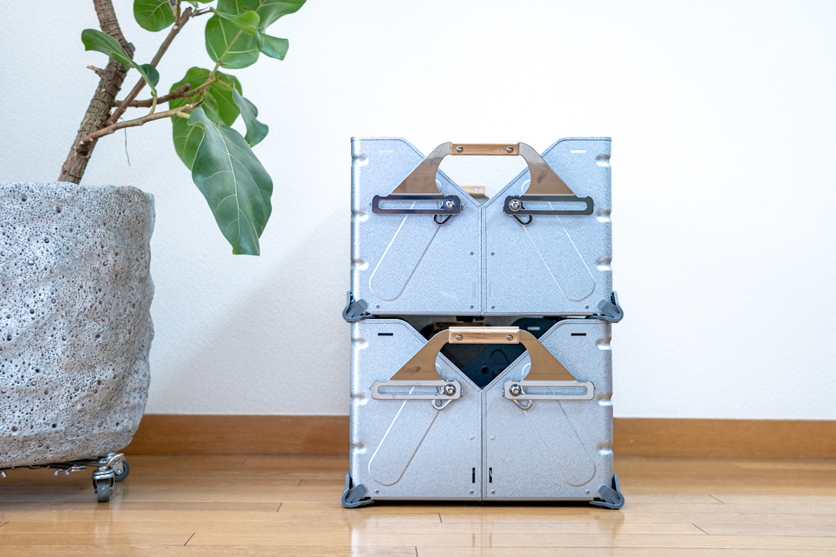 スノーピークのシェルフコンテナ50はインテリア利用でいいサイズ感