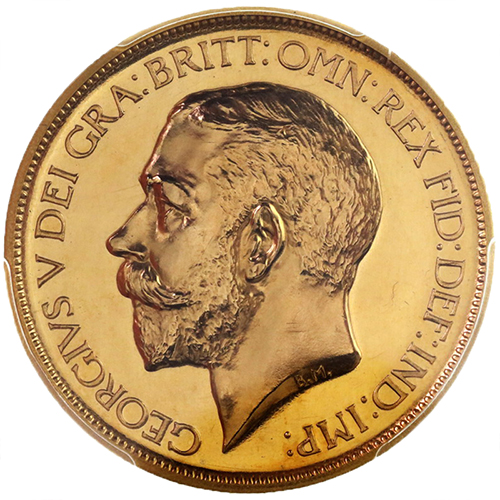 イギリス 1911年 ジョージ5世 5ポンド プルーフ金貨 PCGS PR63 発行