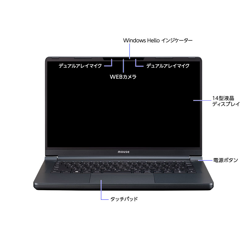 mouse B4-i7（オリーブブラック） [ Windows 11 ]│ノートパソコン(PC