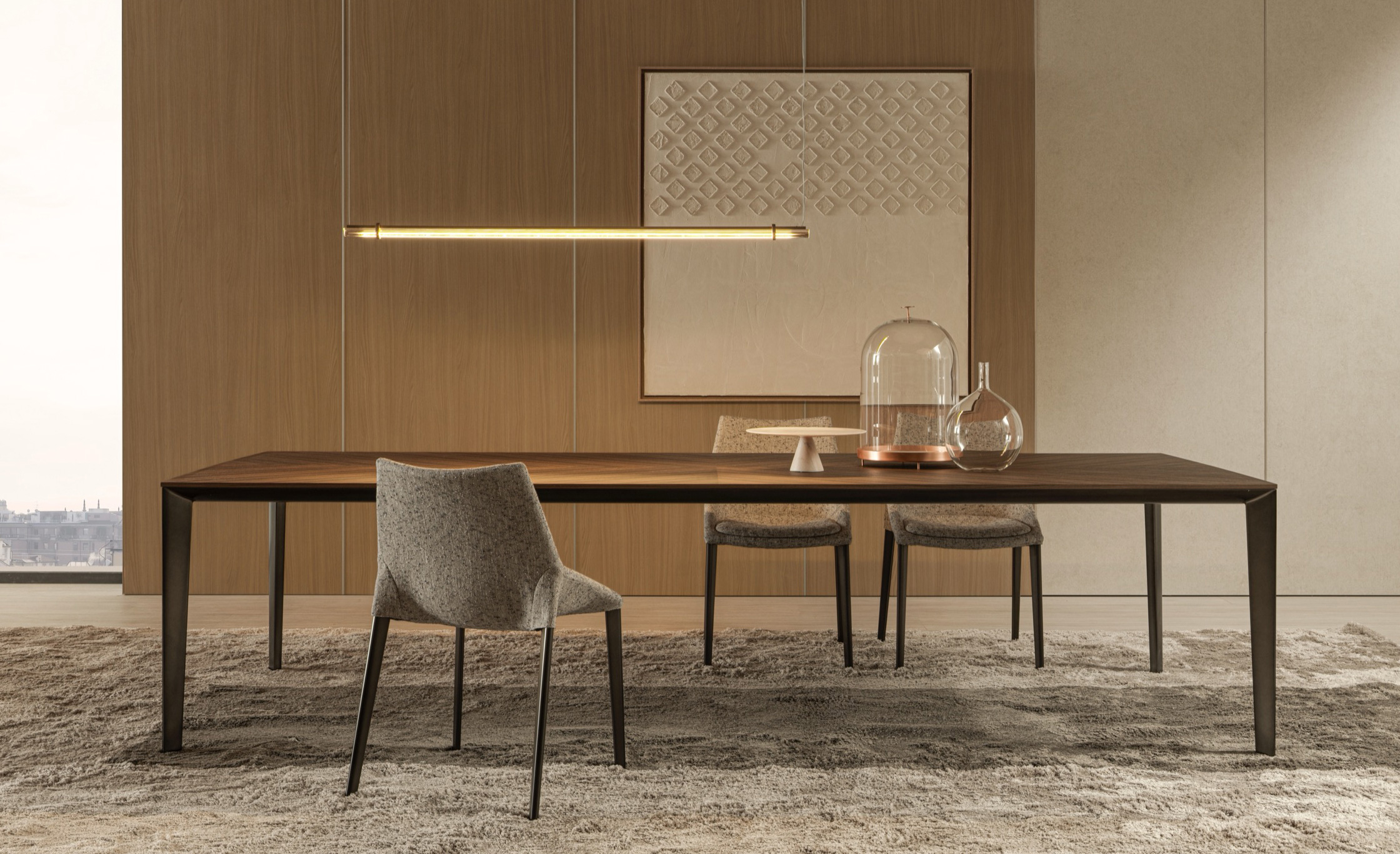 Italian design extendable table - Filigree - Molteni&C