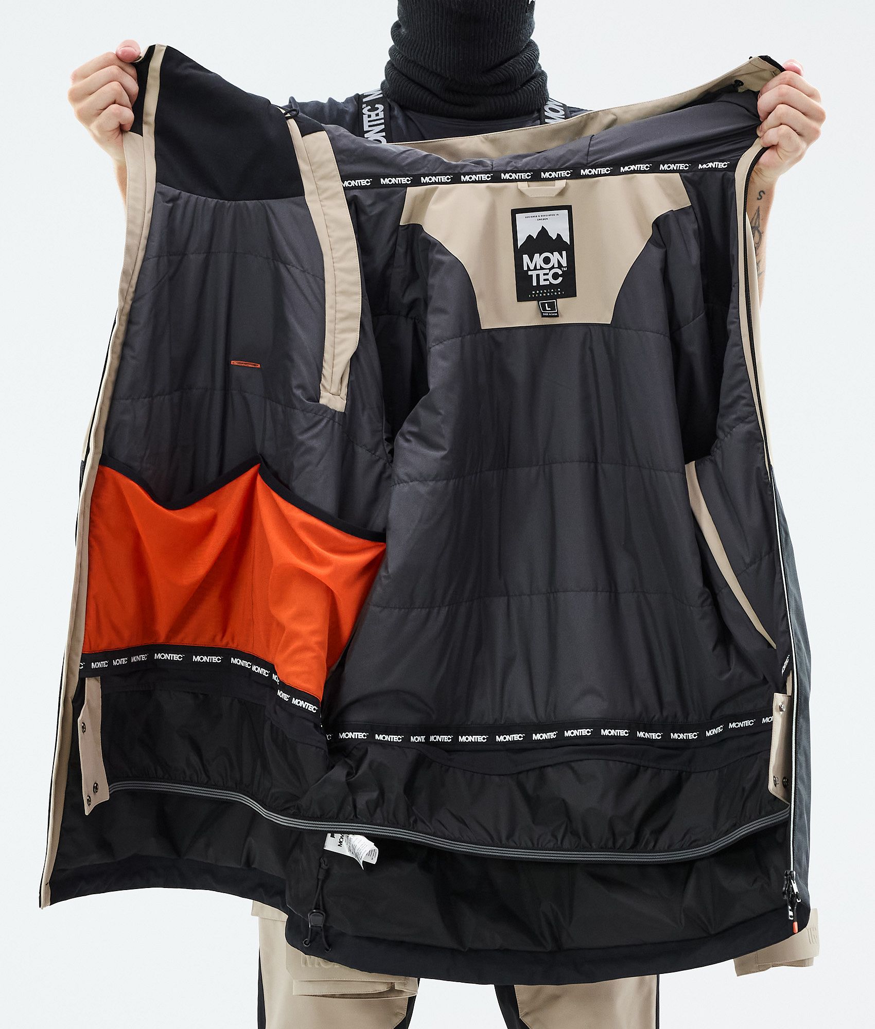 Montec Doom Snowboard Jacket Men Sand/Black | Montecwear.com