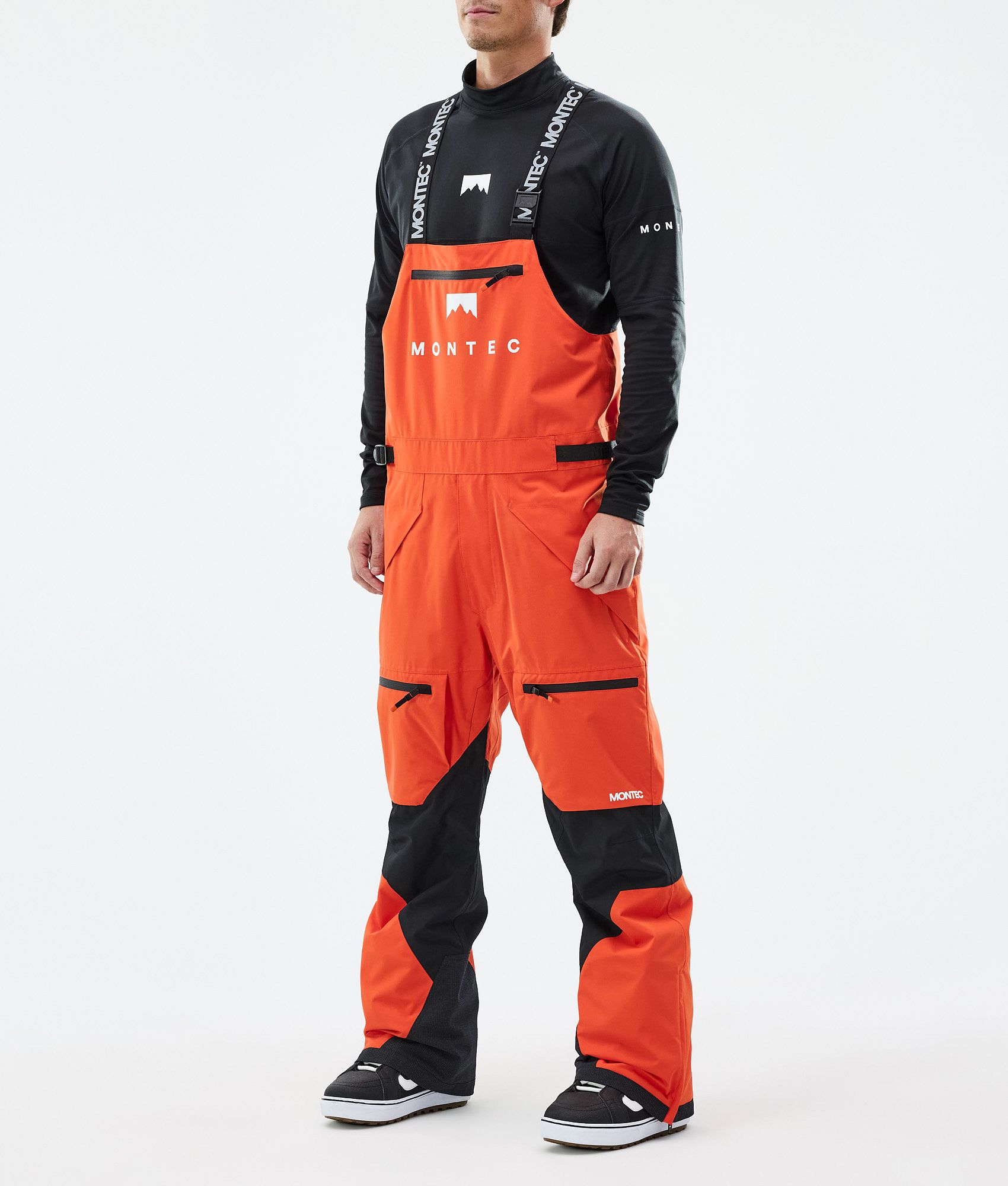Montec Arch Snowboard Pants Men Orange/Black | Montecwear CA