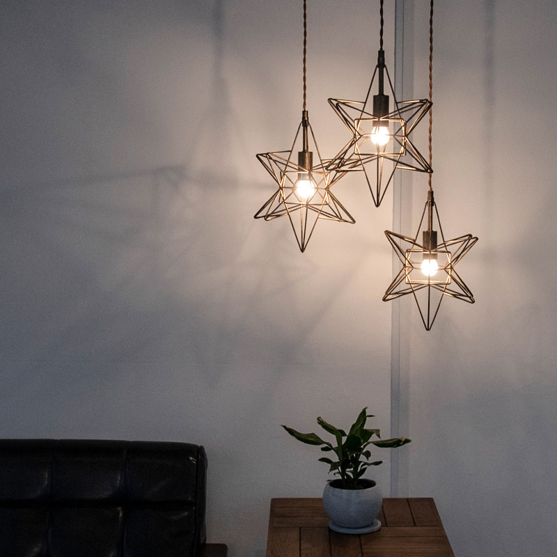 ETOILE3 エトワール3 ペンダントライト 3灯 星 LED対応 【テスト用電球