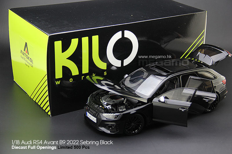 1/18 AUTOKOL Audi RS4 Avant B9 2022 Touring Sebring Black Nardo