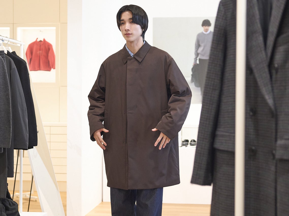 完売品】 UNIQLO C パフテックハーフコート ダークブラウン XS 秋に