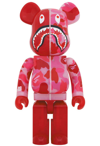 MEDICOM TOY - BE@RBRICK CLEAR ABC CAMO SHARK 1000％