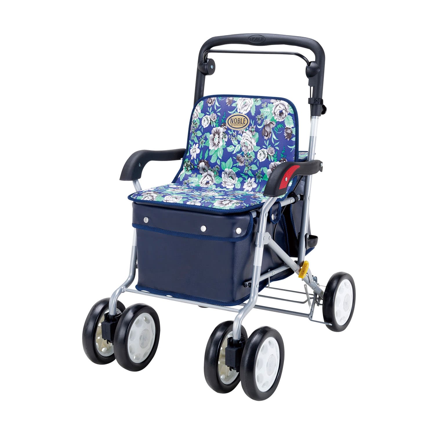 シルバーカー ノーブル 歩行車 23-7129-0003 緑チェック イチゴイチエ