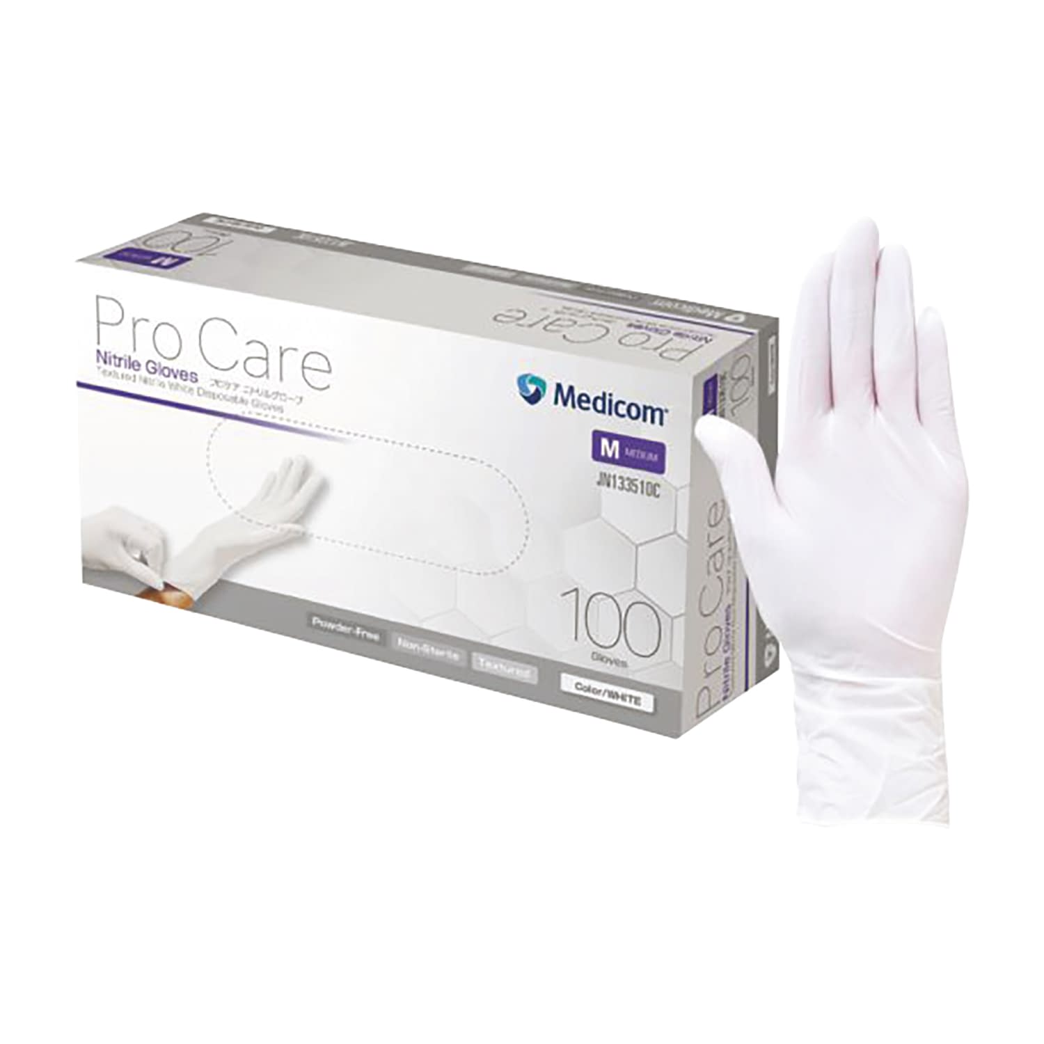 プロケアニトリルグローブ XS ニトリル手袋 25-6825-00 Medicom